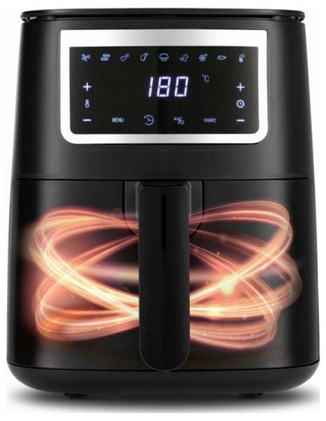 Produktbild: GourmetMaxx GOURMETmaxx Hei&szlig;luft-Fritteuse Digital 4l 1300W schwarz matt Hei&szlig;luft-Fritteuse 4 l 1300 W Schwarz
