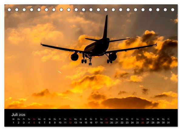 Produktbild: Sch&ouml;nheit der Flugzeuge (Tischkalender 2026 DIN A5 quer), CALVENDO Monatskalender