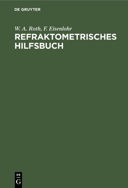 Produktbild: Refraktometrisches Hilfsbuch