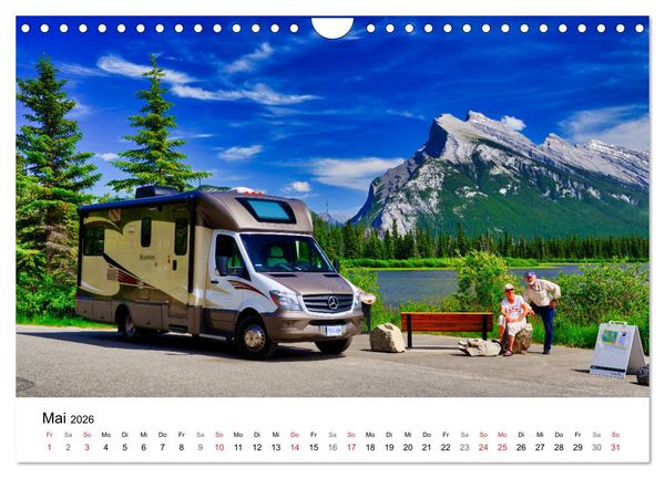 Produktbild: KANADA Mit dem Camper quer durch die Rockies (Wandkalender 2026 DIN A4 quer), CALVENDO Monatskalender
