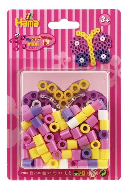 Produktbild: Hama B&uuml;gelperlen Starter Set maxi Schmetterling 100 St&uuml;ck Blister