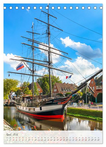 Produktbild: Papenburg. L&auml;ngste Fehnkolonie Deutschlands (Tischkalender 2026 DIN A5 hoch), CALVENDO Monatskalender