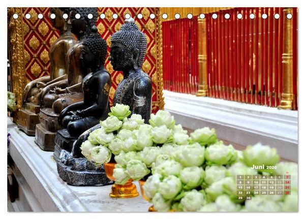 Produktbild: Thailands Buddhas (Tischkalender 2026 DIN A5 quer), CALVENDO Monatskalender