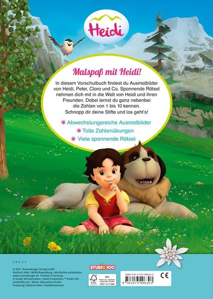 Produktbild: Heidi - Mein Vorschul-Malspaß Erste Zahlen