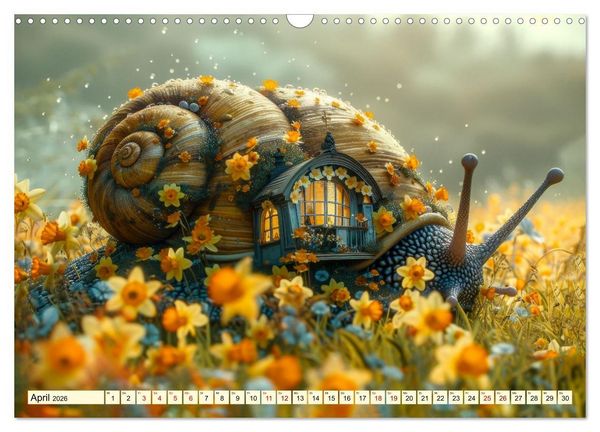 Produktbild: My home is my castle - flotte Schnecken unterwegs (Wandkalender 2026 DIN A3 quer), CALVENDO Monatskalender