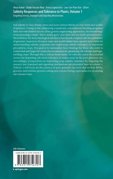 Produktbild: Salinity Responses and Tolerance in Plants, Volume 1