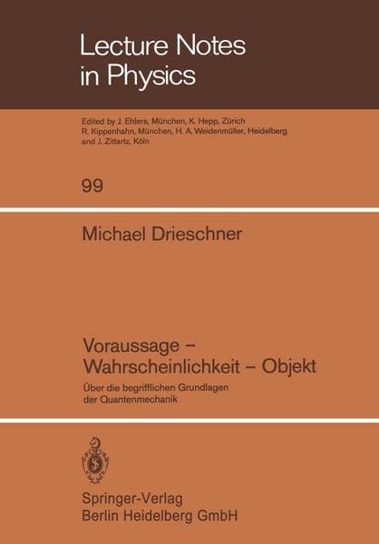 Voraussage — Wahrscheinlichkeit — Objekt, Taschenbuch von M. Drieschner, Springer Berlin, 9783540092483