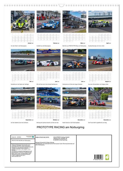 Produktbild: PROTOTYPE RACING am N&uuml;rburgring (Wandkalender 2027 DIN A2 hoch), CALVENDO Monatskalender