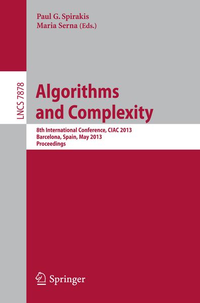 Produktbild: Algorithms and Complexity