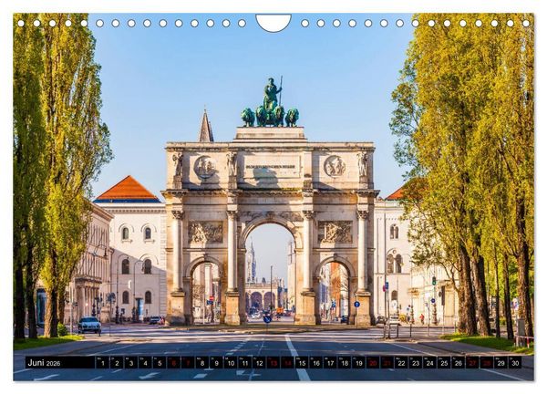 Produktbild: M&Uuml;NCHEN Impressionen einer Weltstadt (Wandkalender 2026 DIN A4 quer), CALVENDO Monatskalender