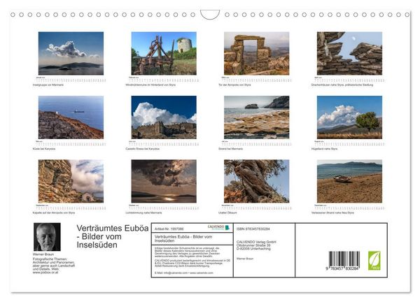 Produktbild: Vertr&auml;umtes Eub&ouml;a - Bilder vom Insels&uuml;den (Wandkalender 2026 DIN A3 quer), CALVENDO Monatskalender
