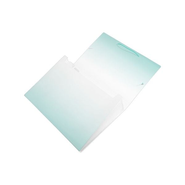 Produktbild: Idena F&auml;chermappe PP Color Edition 12 F&auml;cher wei&szlig;/petrol DIN A4
