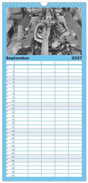 Produktbild: Familienplaner 2027 - Formel, Rennen, Boxengasse 1971-&acute;83 mit 5 Spalten (Wandkalender, 21 x 45 cm) CALVENDO