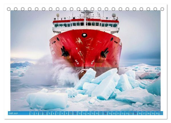 Produktbild: Eisbrecher in der Arktis (Tischkalender 2027 DIN A5 quer), CALVENDO Monatskalender