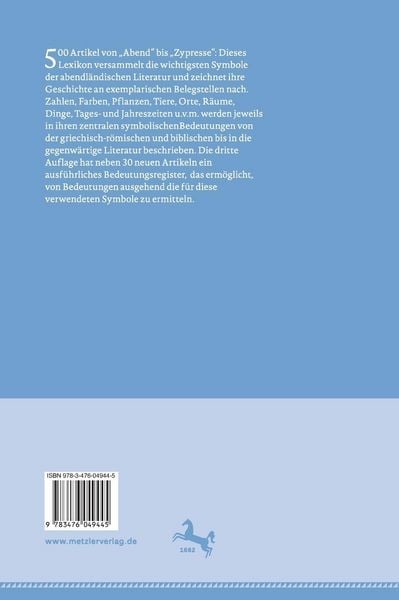 Produktbild: Metzler Lexikon literarischer Symbole