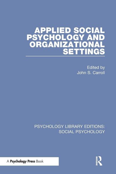 Produktbild: Applied Social Psychology and Organizational Settings
