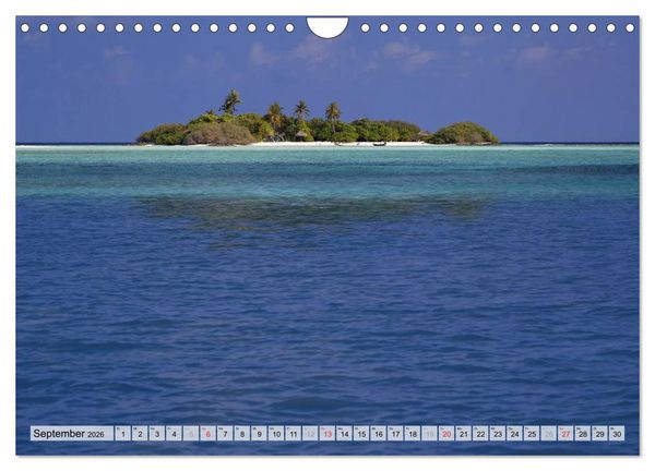 Produktbild: MALEDIVEN (Wandkalender 2026 DIN A4 quer), CALVENDO Monatskalender