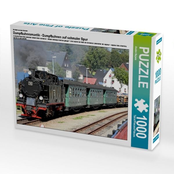 CALVENDO Puzzle Ein Motiv aus dem Kalender Dampfbahnromantik - Dampfbahnen auf schmaler Spur | 1000 Teile Lege-Größe 64x48cm Foto-Puzzle für