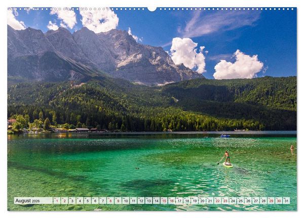 Produktbild: Bayerische Seenlandschaften - Natur im Einklang mit Freizeit und Kultur (Wandkalender 2026 DIN A2 quer), CALVENDO Monatskalender