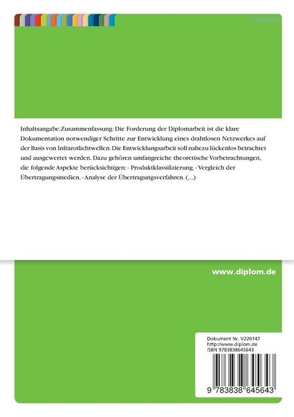 Produktbild: Entwicklung eines Infrarotdaten&uuml;bertragungssystems