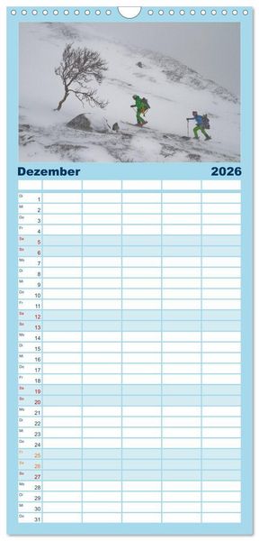 Produktbild: Familienplaner 2026 - Faskination mit 5 Spalten (Wandkalender, 21 x 45 cm) CALVENDO