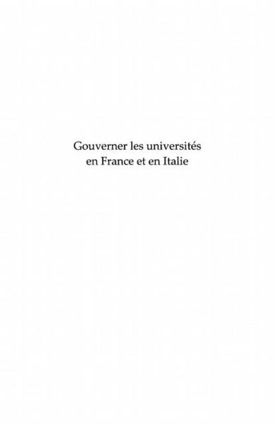 Produktbild: Gouverner les universites en france et e