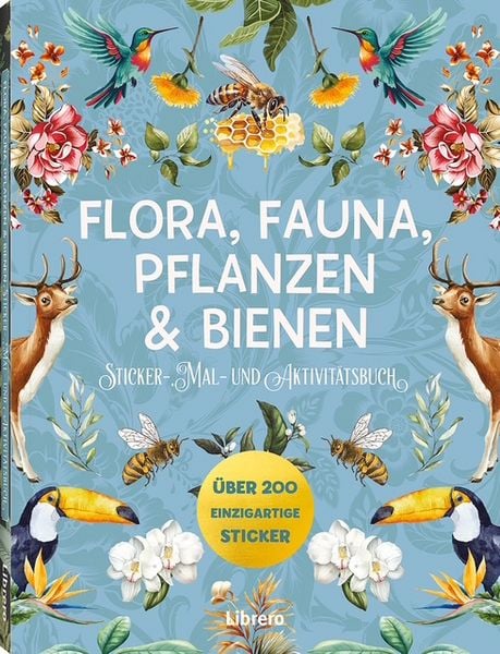 Produktbild: Flora, Fauna, Pflanzen & Bienen - Stickerbuch