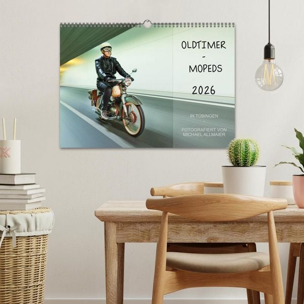 Produktbild: Oldtimer Mopeds - fotografiert von Michael Allmaier (Wandkalender 2026 DIN A3 quer), CALVENDO Monatskalender