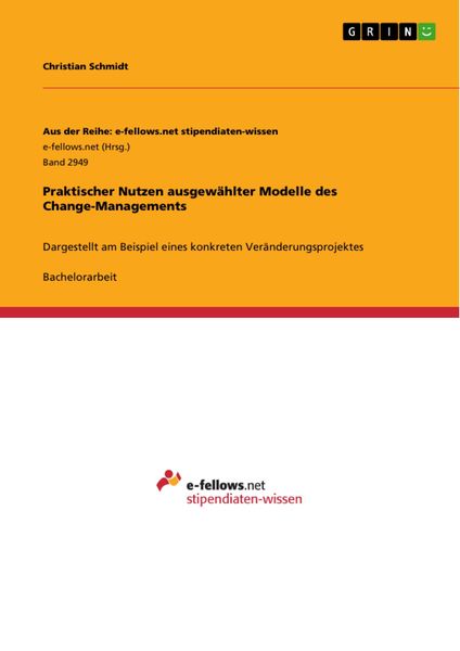 Produktbild: Praktischer Nutzen ausgew&auml;hlter Modelle des Change-Managements