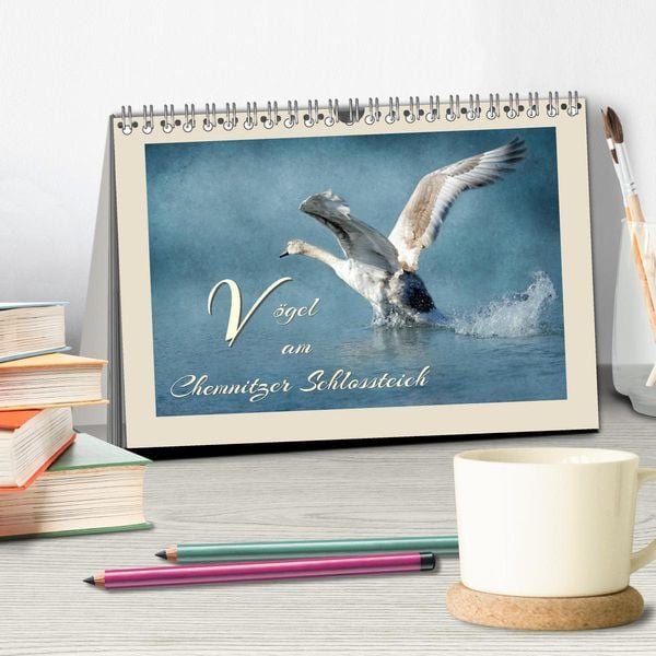 Produktbild: V&ouml;gel am Chemnitzer Schlossteich (Tischkalender 2026 DIN A5 quer), CALVENDO Monatskalender