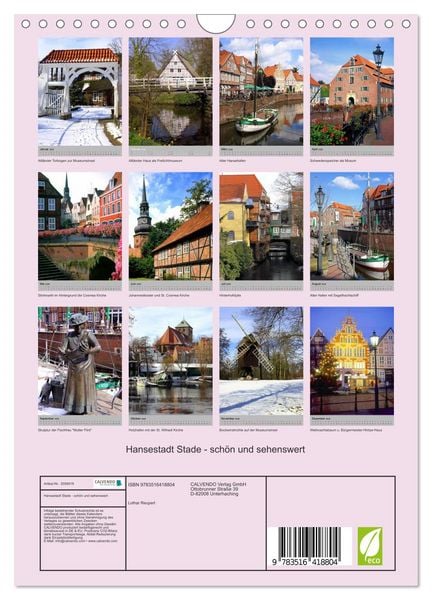 Produktbild: Hansestadt Stade - sch&ouml;n und sehenswert (Wandkalender 2026 DIN A4 hoch), CALVENDO Monatskalender