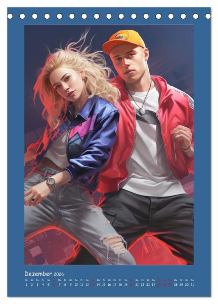Produktbild: Urban Dancer. Streetstyle-Szene-Illustrationen (Tischkalender 2026 DIN A5 hoch), CALVENDO Monatskalender