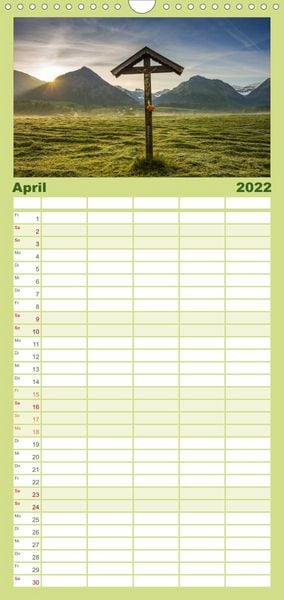 Produktbild: Familienplaner Rund um Oberstdorf (Wandkalender 2022 , 21 cm x 45 cm, hoch)