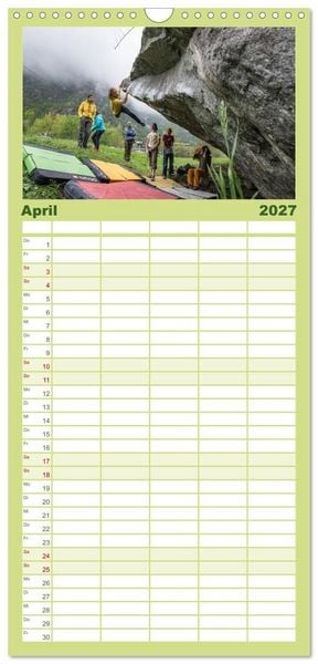 Produktbild: Familienplaner 2027 - Climbing Solutions - Bergsport weltweit mit 5 Spalten (Wandkalender, 21 x 45 cm) CALVENDO