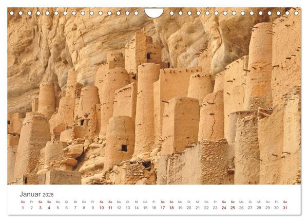 Produktbild: Mali - Dogonland - Weltkultur- und Weltnaturerbe (Wandkalender 2026 DIN A4 quer), CALVENDO Monatskalender