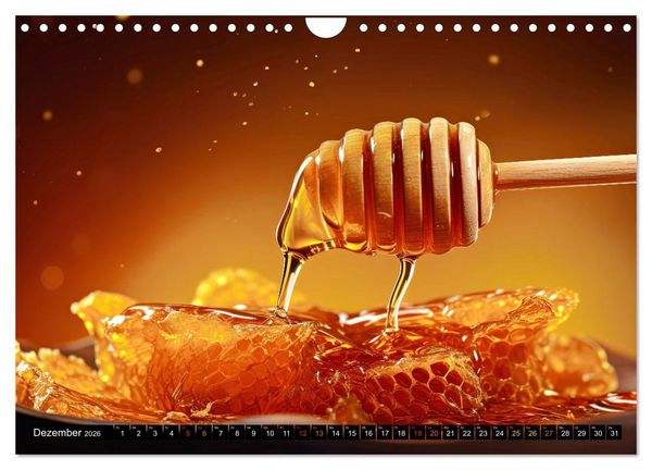 Produktbild: HONIG - fl&uuml;ssiges Gold (Wandkalender 2026 DIN A4 quer), CALVENDO Monatskalender