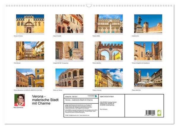 Produktbild: Verona - malerische Stadt mit Charme (Wandkalender 2026 DIN A2 quer), CALVENDO Monatskalender