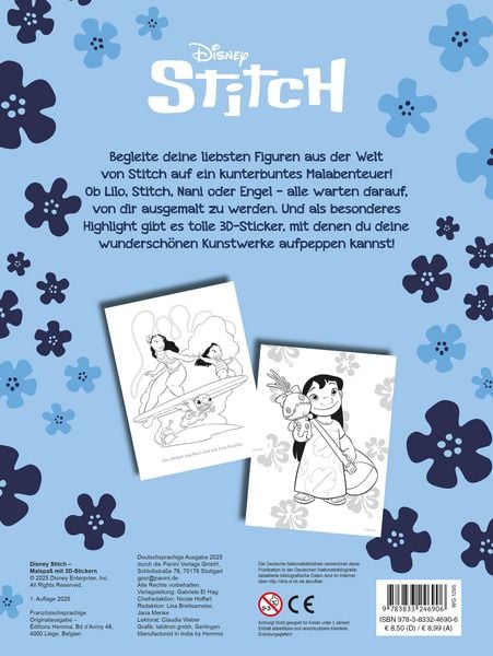 Produktbild: Disney Stitch: Malspa&szlig; mit 3D-Stickern
