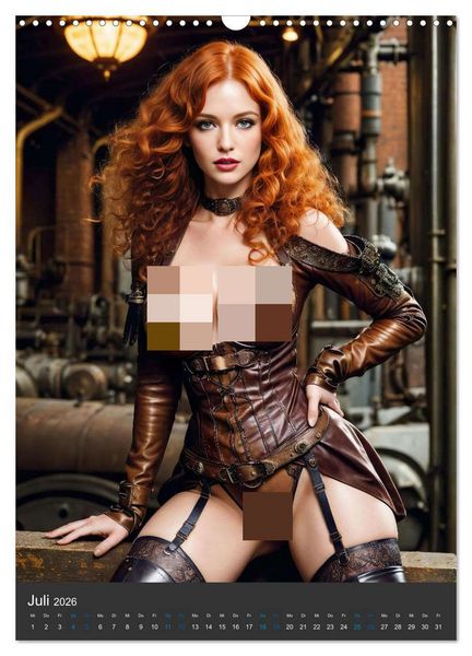 Produktbild: Sinnlicher Steampunk (Wandkalender 2026 DIN A3 hoch), CALVENDO Monatskalender