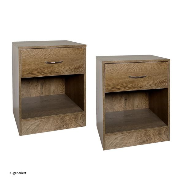 Produktbild: HTI-Living Nachtschrank 2er Set Thekla Eiche Nachtschrank 2er Set Thekla Eiche