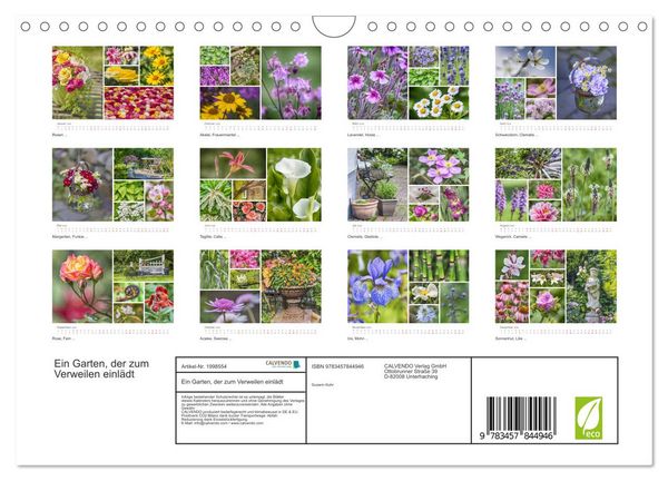 Produktbild: Ein Garten, der zum Verweilen einl&auml;dt (Wandkalender 2026 DIN A4 quer), CALVENDO Monatskalender