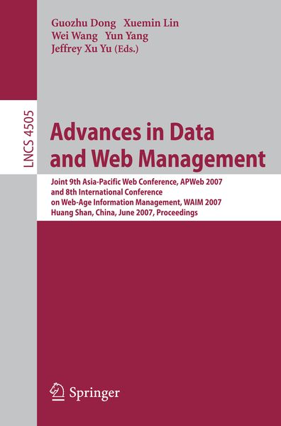 Produktbild: Advances in Data and Web Management