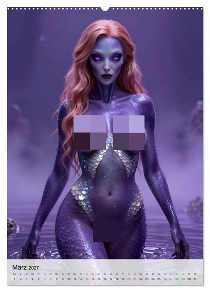 Produktbild: Alien Engel (hochwertiger Premium Wandkalender 2027 DIN A2 hoch), Kunstdruck in Hochglanz