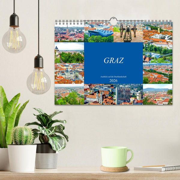 Produktbild: Graz - Ausblick auf die Dachlandschaft (Wandkalender 2026 DIN A4 quer), CALVENDO Monatskalender