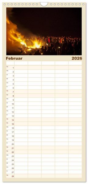 Produktbild: Familienplaner 2026 - Sylt-Abende - Fotografien von Beate Zoellner mit 5 Spalten (Wandkalender, 21 x 45 cm) CALVENDO