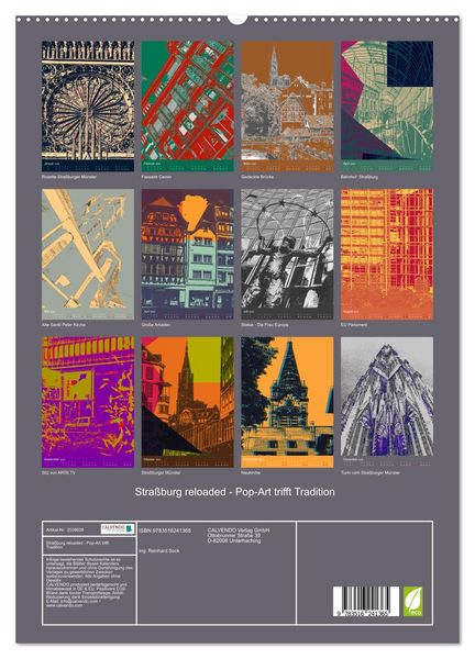 Produktbild: Stra&szlig;burg reloaded - Pop-Art trifft Tradition (hochwertiger Premium Wandkalender 2026 DIN A2 hoch), Kunstdruck in Hochglanz