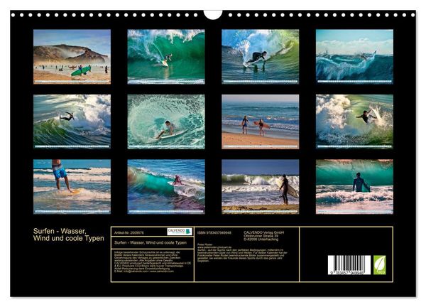 Produktbild: Surfen - Wasser, Wind und coole Typen (Wandkalender 2026 DIN A3 quer), CALVENDO Monatskalender