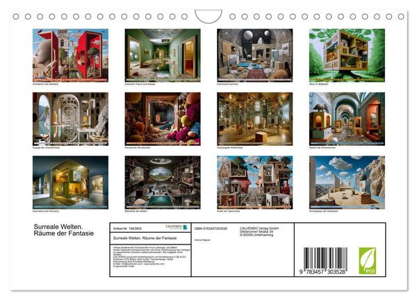 Produktbild: Surreale Welten. R&auml;ume der Fantasie (Wandkalender 2026 DIN A4 quer), CALVENDO Monatskalender