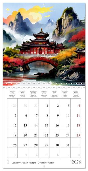 Produktbild: China - Magical Landscapes (Wall Calendar 2026 12 &times; 12 Inch) CALVENDO 12 Month Wall Calendar