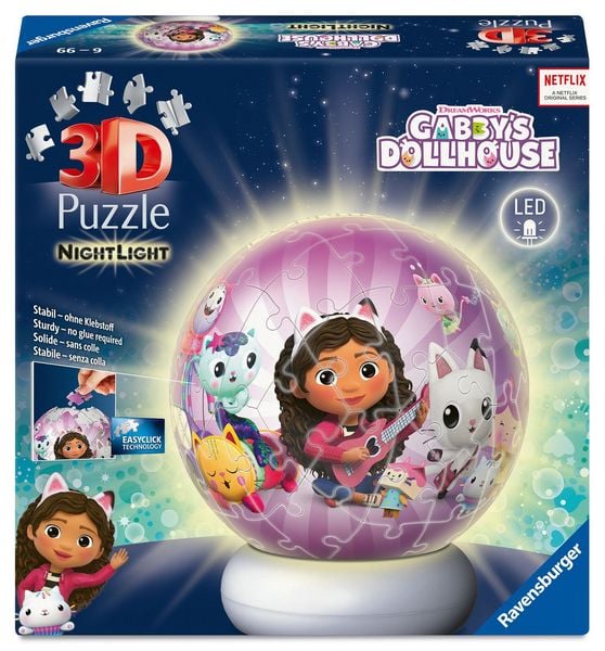 Produktbild: 3D Puzzle-Ball Nachtlicht Gabby's Dollhouse